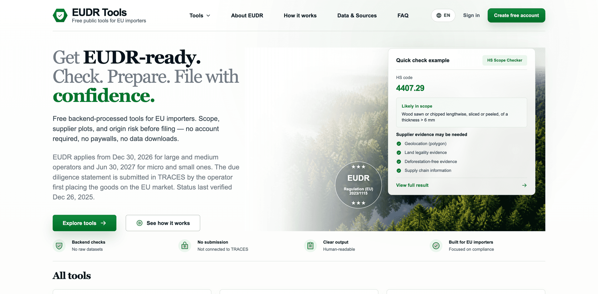 EUDR Tools screenshot